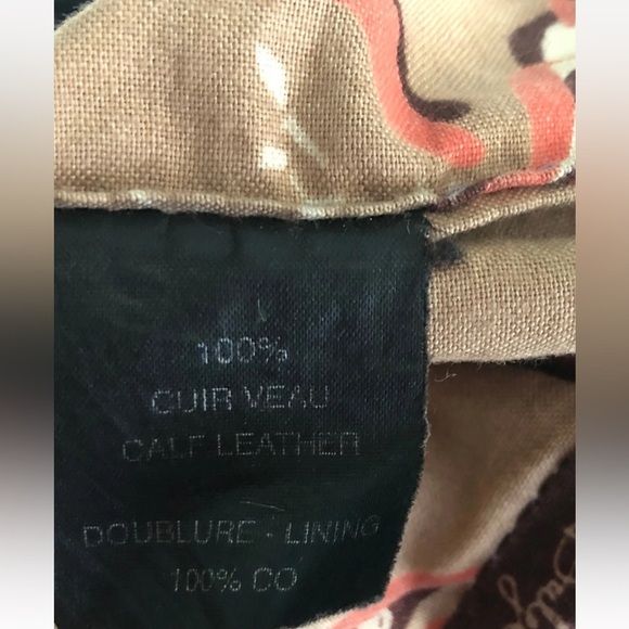 Le Bulga Lavender Ruffle Hobo Leather Shoulder Bag Made In Italy - Picture 12 of 16